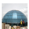 Prefab Steel Space Frame Dome Structure Glass Atrium Roof For Sale
